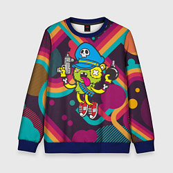 Свитшот детский Crazy Bomberman, цвет: 3D-синий