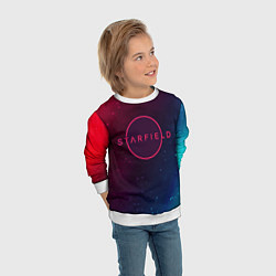 Свитшот детский Старфилд - Космос, цвет: 3D-белый — фото 2