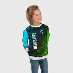 Свитшот детский ПАБГ New State - Брызги, цвет: 3D-белый — фото 2