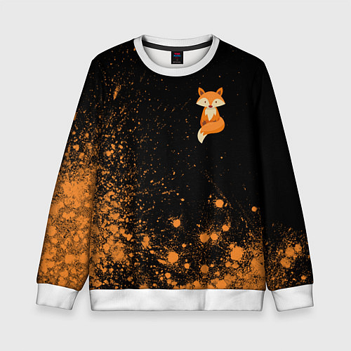 Детский свитшот Foxy - Paint / 3D-Белый – фото 1