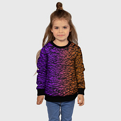 Свитшот детский Градиентный разлом 3D 3Д, цвет: 3D-черный — фото 2