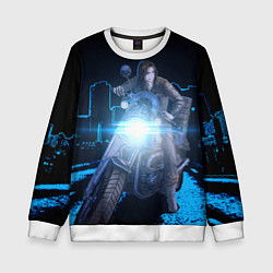 Свитшот детский Баджи На Байке, цвет: 3D-белый