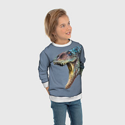 Свитшот детский Хищный динозавр Dino Z, цвет: 3D-белый — фото 2