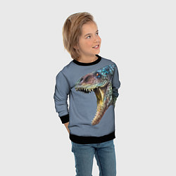 Свитшот детский Хищный динозавр Dino Z, цвет: 3D-черный — фото 2