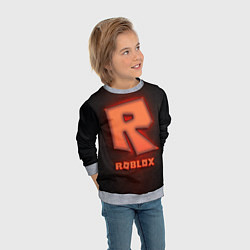 Свитшот детский ROBLOX NEON RED, цвет: 3D-меланж — фото 2