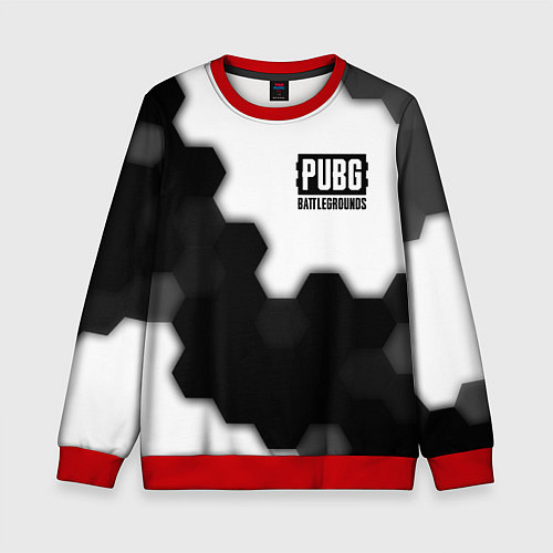 Детский свитшот PUBG: Battlegrounds - Hexagon / 3D-Красный – фото 1