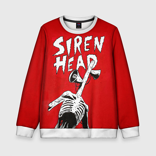 Детский свитшот Red Siren Head / 3D-Белый – фото 1