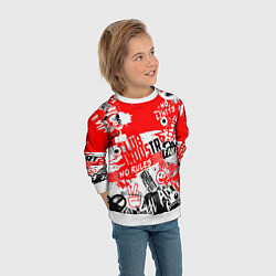 Свитшот детский Crazy, цвет: 3D-белый — фото 2