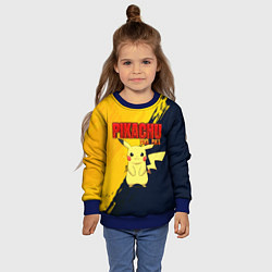 Свитшот детский PIKACHU PIKA PIKA ПИКАЧУ, цвет: 3D-синий — фото 2