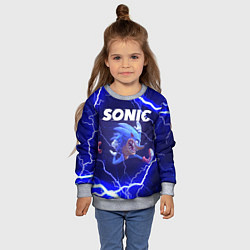 Свитшот детский SONIC СОНИК Z, цвет: 3D-меланж — фото 2