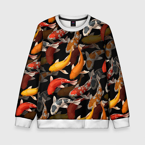 Детский свитшот Карпы кои Японские карпы / 3D-Белый – фото 1