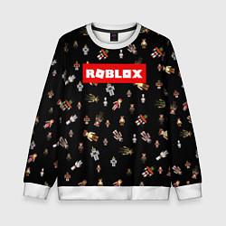 Свитшот детский ROBLOX PATTERN РОБЛОКС Z, цвет: 3D-белый