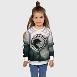 Свитшот детский FENRIR РУНЫ RUNES Z, цвет: 3D-белый — фото 2