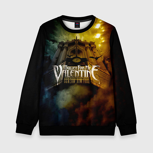 Детский свитшот Scream Aim Fire - Bullet For My Valentine / 3D-Черный – фото 1