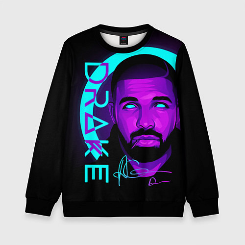 Детский свитшот Drake / 3D-Черный – фото 1