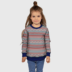 Свитшот детский Скандинавский орнамент, цвет: 3D-синий — фото 2