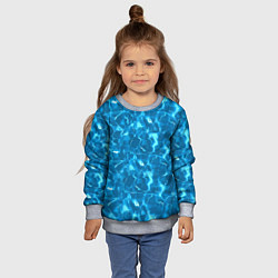 Свитшот детский Текстура Воды Море, цвет: 3D-меланж — фото 2