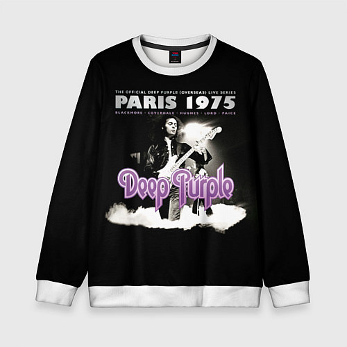 Детский свитшот Deep Purple - Paris 1975 / 3D-Белый – фото 1