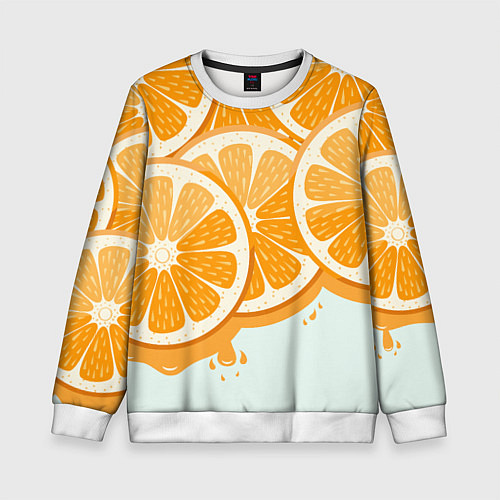 Детский свитшот АПЕЛЬСИН ORANGE / 3D-Белый – фото 1