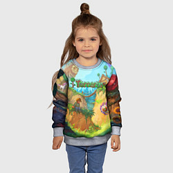 Свитшот детский Terraria Террария Z, цвет: 3D-меланж — фото 2