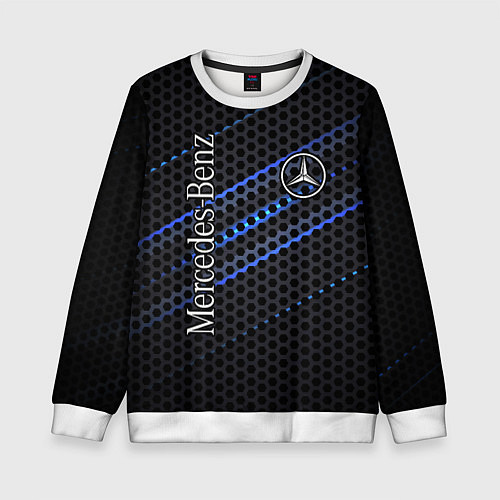 Детский свитшот MERCEDES LOGO NEON / 3D-Белый – фото 1
