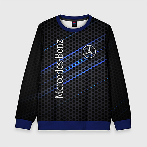 Детский свитшот MERCEDES LOGO NEON / 3D-Синий – фото 1