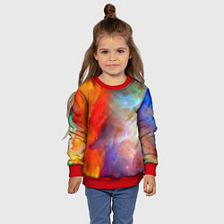 Свитшот детский Сине-желтое небо, цвет: 3D-красный — фото 2