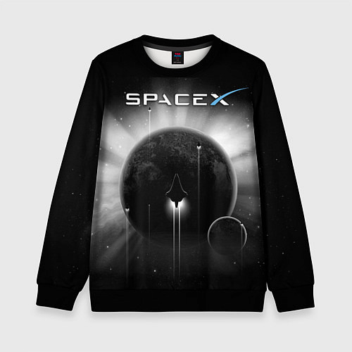 Детский свитшот Space X / 3D-Черный – фото 1