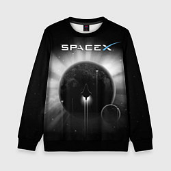 Свитшот детский Space X, цвет: 3D-черный