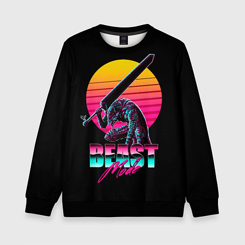 Детский свитшот Берсерк неон / 3D-Черный – фото 1