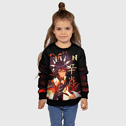 Свитшот детский Синь Янь Genshin Impact, цвет: 3D-черный — фото 2