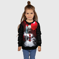 Свитшот детский Плохая девочка с красными шарами, цвет: 3D-черный — фото 2
