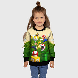 Свитшот детский Mario Coins, цвет: 3D-черный — фото 2