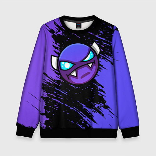 Детский свитшот Geometry Dash / 3D-Черный – фото 1