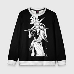 Детский свитшот Гинтоки Саката держит меч Гинтама
