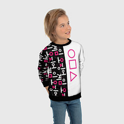 Свитшот детский Игра в кальмара: Стражи, цвет: 3D-черный — фото 2