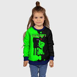 Свитшот детский Любовь Эндермена и Крипера Майнкрафт, цвет: 3D-синий — фото 2