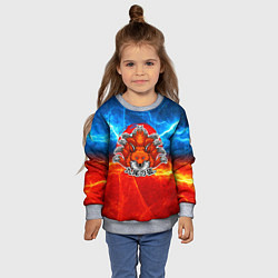 Свитшот детский Огненная лисичка, цвет: 3D-меланж — фото 2