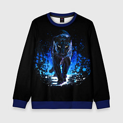 Детский свитшот Черная пантера пятна краски