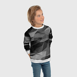 Свитшот детский Чб абстракция, цвет: 3D-белый — фото 2