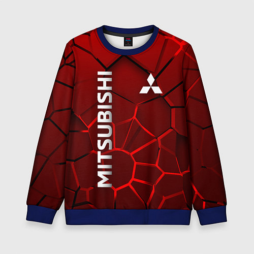 Детский свитшот Митсубиси 3D плиты / 3D-Синий – фото 1