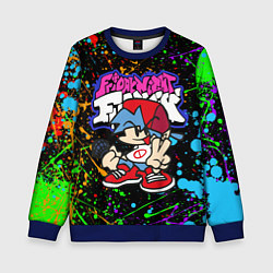 Детский свитшот FRIDAY NIGHT FUNKIN БРЫЗГИ КРАСОК, ГЕРОЙ