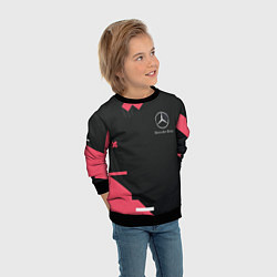 Свитшот детский Мерседес Mersedes, цвет: 3D-черный — фото 2