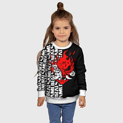 Свитшот детский CYBERPUNK 2077: SAMURAI, цвет: 3D-белый — фото 2