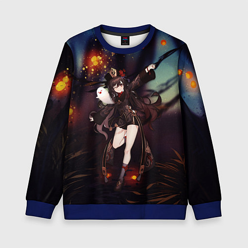 Детский свитшот Ху Тао Hu Tao / 3D-Синий – фото 1