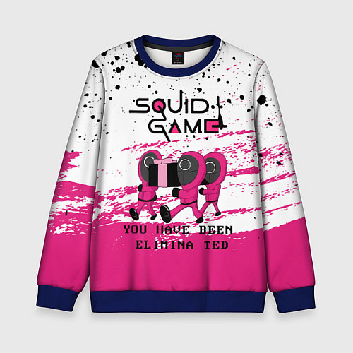 Детский свитшот Squid Game - Вы были исключены / 3D-Синий – фото 1