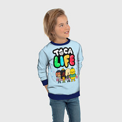 Свитшот детский Toca Life: Logo, цвет: 3D-синий — фото 2