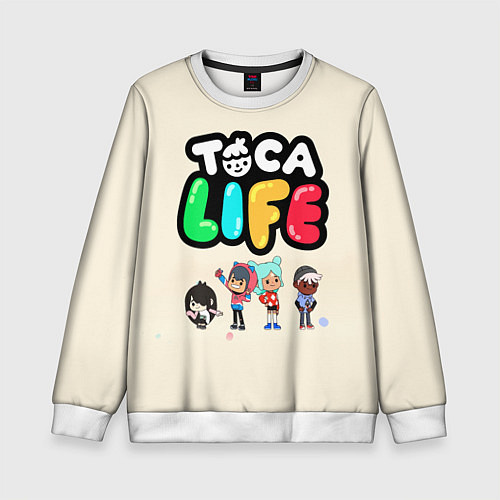 Детский свитшот Toca Life: Persons / 3D-Белый – фото 1