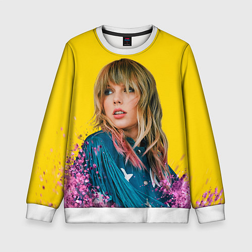 Детский свитшот Красотка Тейлор / 3D-Белый – фото 1