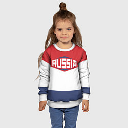 Свитшот детский Russia, цвет: 3D-белый — фото 2